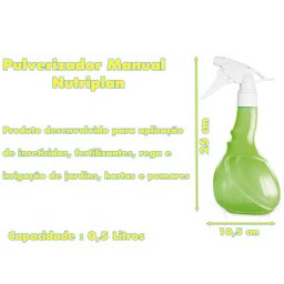 BORRIFADOR SPRAY MANUAL NUTRIPLAN VERDE 500ML PLANTAS 01 UND - 2 BORRIFADOR SPRAY MANUAL NUTRIPLAN VERDE 500ML PLANTAS 01 UND - 2