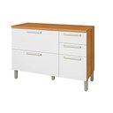 Ver imagem 1 de Gabinete P/ Pia Cozinha Balcão C/ Tampo Burguesa Premium C/ 2 Portas e 3 Gavetas 120cm Freijó/