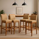 Ver imagem 1 de Kit 4 Banquetas Alta Cozinha Gourmet Conforto Suede