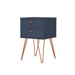 Mesa Cabeceira Retrô Metal Bled Azul Navy - Olivar Móveis - 2