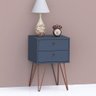Mesa Cabeceira Retrô Metal Bled Azul Navy - Olivar Móveis - 1