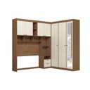 Ver imagem 4 de Quarto Modulado Casal Completo com Espelho 7 Portas 4 Gavetas Lugano Jatoba Areia Santos Andirá