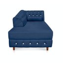 Ver imagem 4 de Divã Chesterfield 1,65M Capitonado com Strass Suede Azul Marinho - D'Rossi
