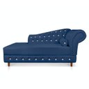 Ver imagem 3 de Divã Chesterfield 1,65M Capitonado com Strass Suede Azul Marinho - D'Rossi