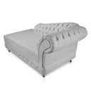 Ver imagem 5 de Divã Chesterfield 1,65M Capitonado com Strass Suede Cinza - D'Rossi