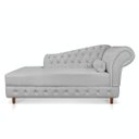 Ver imagem 3 de Divã Chesterfield 1,65M Capitonado com Strass Suede Cinza - D'Rossi