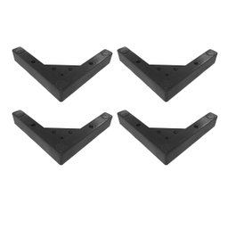 Kit 4 Pés de Sofá Cantoneira Tabaco 3cm - Gamplast - 1