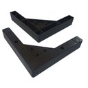 Ver imagem 2 de Kit 4 Pés de Sofá Cantoneira Tabaco 3cm - Gamplast