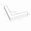 Ver imagem 4 de Kit 4 Pés de Sofá Cantoneira Tabaco 3cm - Gamplast