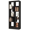 Ver imagem 1 de Estante Livreiro 73cm com Nichos Dora Preto Z49 - Mpozenato
