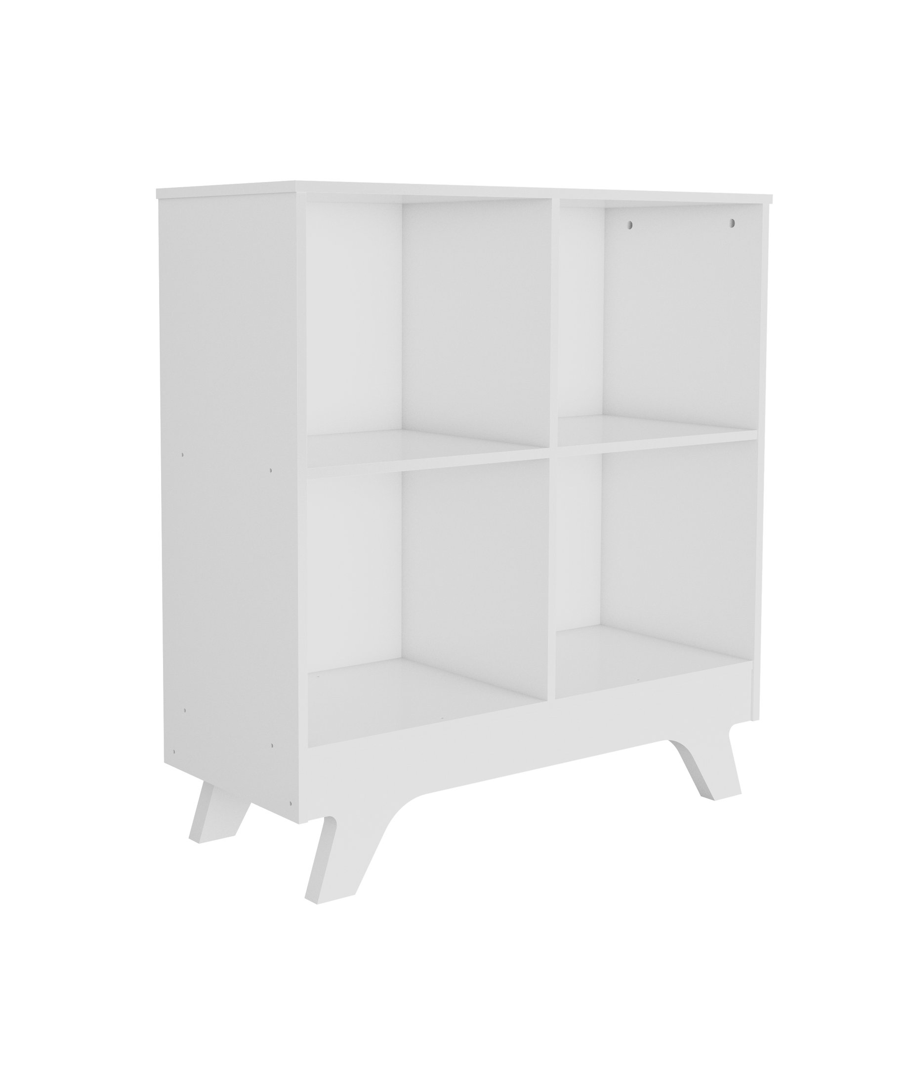 Nicho Organizador Estante Retrô Branco com 4 Compartimentos 2869 para Livros ou Brinquedos - 2