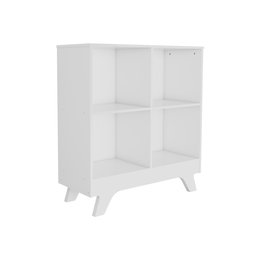 Nicho Organizador Estante Retrô Branco com 4 Compartimentos 2869 para Livros ou Brinquedos - 2