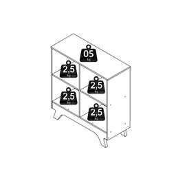 Nicho Organizador Estante Retrô Branco com 4 Compartimentos 2869 para Livros ou Brinquedos - 4
