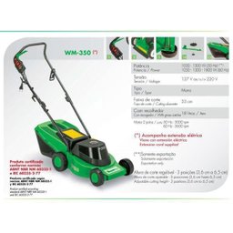 Cortador De Grama Elétrico Trapp Wm 350 1800w Com Recolhedor - 2