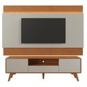 Ver imagem 1 de Painel e Rack para TV 65" 225cm MDF com Gaveta Off White Mavaular Móveis