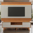 Ver imagem 2 de Painel e Rack para TV 65" 225cm MDF com Gaveta Off White Mavaular Móveis