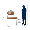 Ver imagem 6 de Kit 2 Cadeira Lavínia Bouclê para Sala de Jantar Gourmet:amarula/aço Champanhe