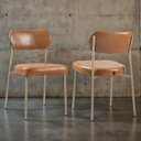 Ver imagem 1 de Kit 2 Cadeira Lavínia Bouclê para Sala de Jantar Gourmet:amarula/aço Champanhe