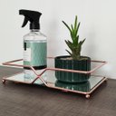 Ver imagem 4 de Bandeja Espelhada para Perfumes Decoração Banheiro Lavabo Rosé