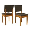 Ver imagem 5 de Kit 10 Cadeiras 100% Madeira Maciça Encosto e Assento Estofado Miami
