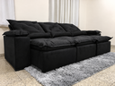 Ver imagem 7 de Sofá Retrátil e Reclinável 2,75m em Tecido Veludo c/ Pillow Nos Braços - Montagem Inclusa:Preto