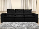 Ver imagem 2 de Sofá Retrátil e Reclinável 2,75m em Tecido Veludo c/ Pillow Nos Braços - Montagem Inclusa:Preto