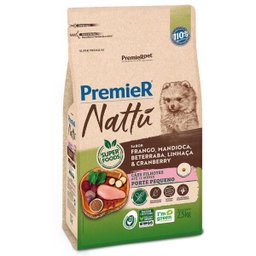 Ração Premier Nattu Cães Filhotes Raças Pq Mandioca 2,5Kg - 2 Ração Premier Nattu Cães Filhotes Raças Pq Mandioca 2,5Kg - 2