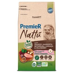 Ração Premier Nattu Cães Filhotes Raças Pq Mandioca 2,5Kg - 1 Ração Premier Nattu Cães Filhotes Raças Pq Mandioca 2,5Kg - 1