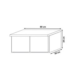 Armário Aéreo Geladeira 80cm Julia Atacama Areia Aramóveis - 2 Armário Aéreo Geladeira 80cm Julia Atacama Areia Aramóveis - 2