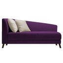 Ver imagem 1 de Recamier Heitor 160cm Com Almofada Lado Direito Suede Cor Roxo/bege