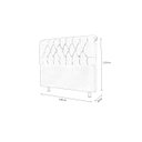Ver imagem 3 de Cabeceira De Cama Box Emilia Casal 140cm X 118cm Suede Cinza Ms Decor