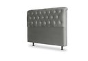 Ver imagem 1 de Cabeceira De Cama Box Emilia Casal 140cm X 118cm Suede Cinza Ms Decor