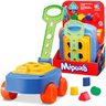 Carrinho Infantil Bebê Criança Para Puxar com Blocos Mipuxa Cardoso Toys - Azul - 1