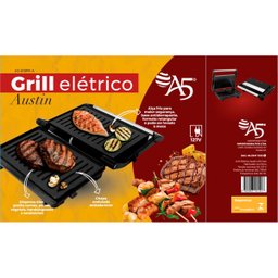 Grill Elétrico Sanduicheira 2 Chapas Antiaderentes 110volts - 9