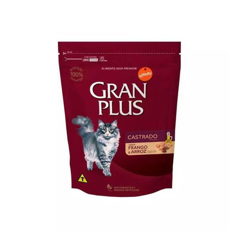 Ração Gran Plus Gatos Castrados Frango/Arroz 3Kg