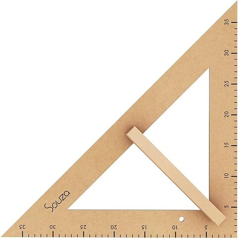 Esquadro 45°- Contém 3 Unidades