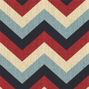 Ver imagem 1 de Papel de Parede Chevron Bege, Azul e Vermelho - 3,00x0,50m