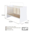 Ver imagem 4 de Quarto Infantil com Cômoda 3 Gavetas e Berço Branco/Mel