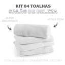 Ver imagem 2 de Kit 4 Toalhas de Salão de Beleza Cabelereira:branco