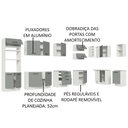 Ver imagem 5 de Armário de Cozinha Planejada de Canto 499cm Branco/Cinza Agata Madesa 01