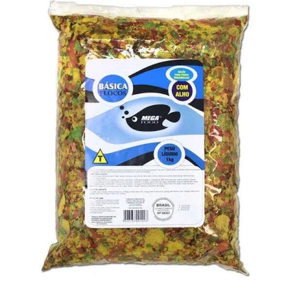 Ração Para Peixes Mega Food Flocos 1Kg