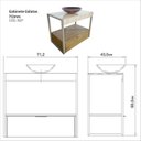 Ver imagem 3 de Gabinete Galatas 71,2 cm Espelho Organico 53 x 70 cm Branco/Bege