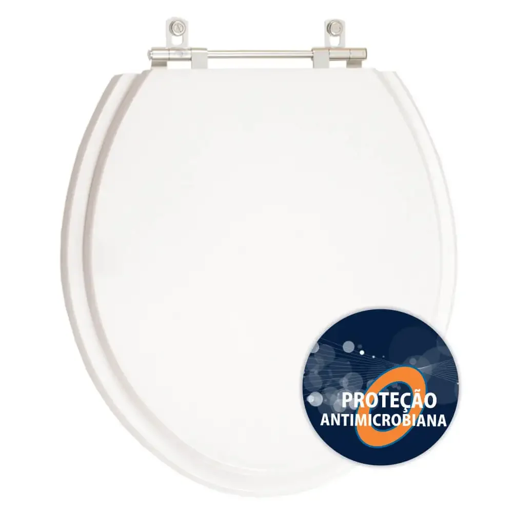 Assento Sanitário Poliester Antibacteriano Saveiro Branco para Vaso Celite - 1