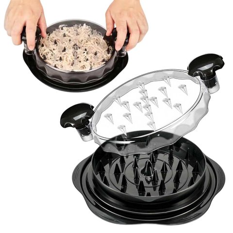 Moedor Triturador Desfiador Frango Carne Legumes Verdura Processador Alimentos Comida Manual Cozinha