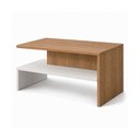 Ver imagem 5 de Mesa de Centro Mezza Branco com Freijó para Sala e Quarto