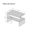 Ver imagem 6 de Mesa de Centro Mezza Branco com Freijó para Sala e Quarto