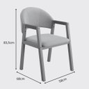Ver imagem 6 de Kit 6 Cadeiras de Jantar Allegra Madeira Maciça Estofada Tecido p/ Sala Confortavel Moderna:Corino m