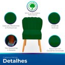 Ver imagem 3 de Cadeira Pétala para Sala de Jantar Confortável e Reforçada Suede