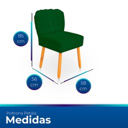 Cadeira Pétala para Sala de Jantar Confortável e Reforçada Suede - 6