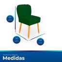 Ver imagem 6 de Cadeira Pétala para Sala de Jantar Confortável e Reforçada Suede